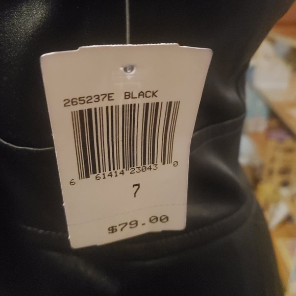 NEW Teeze Me Juniors Size 7 Black Satin Strapless Cocktail Dress Knee Length - Picture 8 of 12